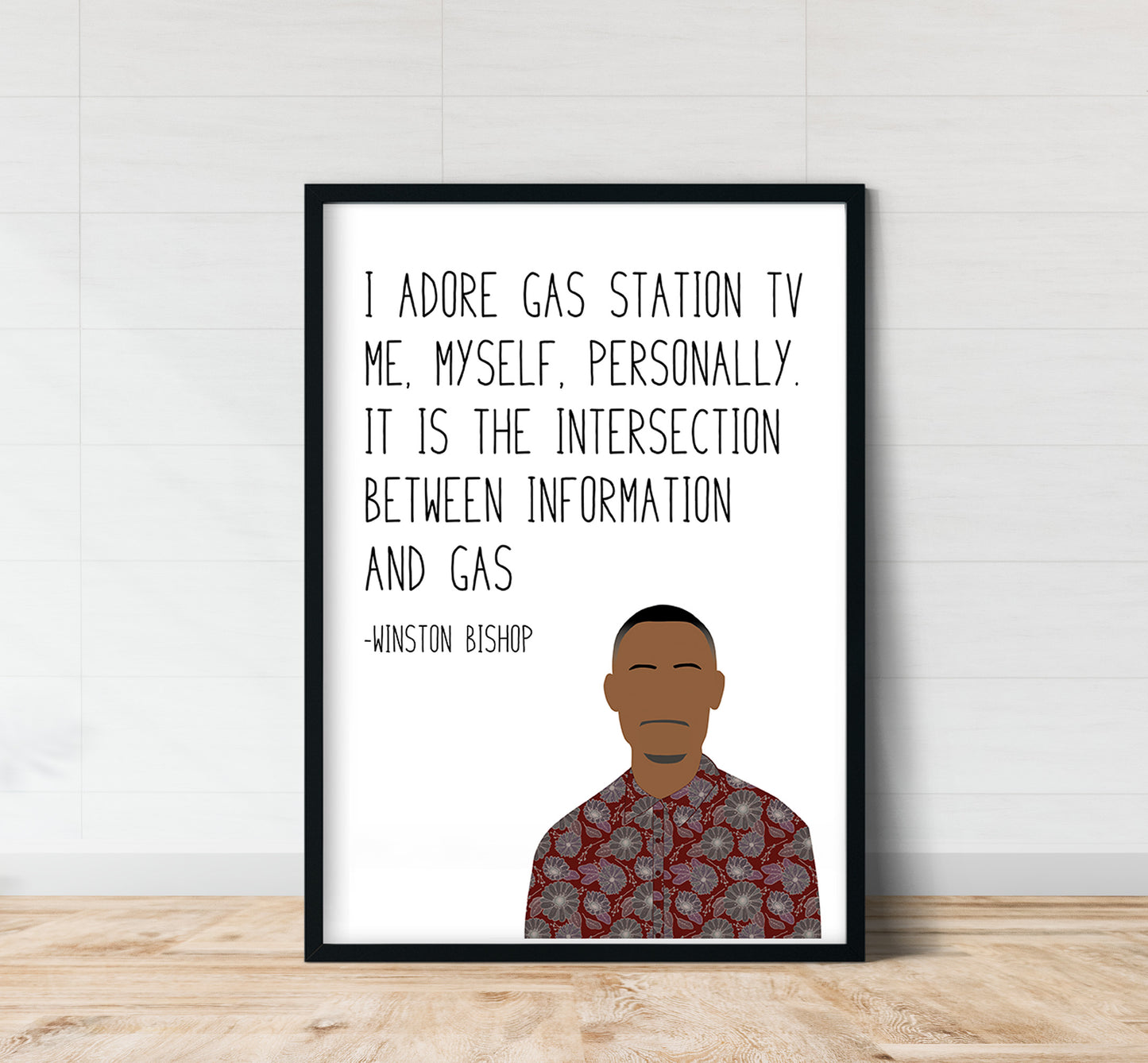 Winston Bishop " Gas Station TV " New Girl Quote Print | New Girl Prints