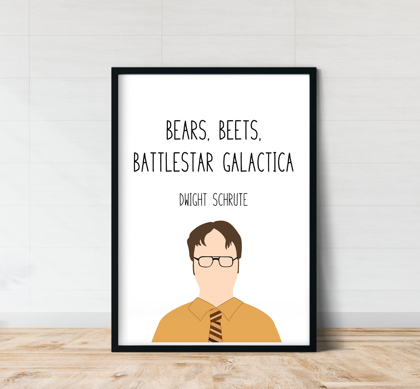 Dwight Schrute " Bears Beets " Quote Print | The Office Prints