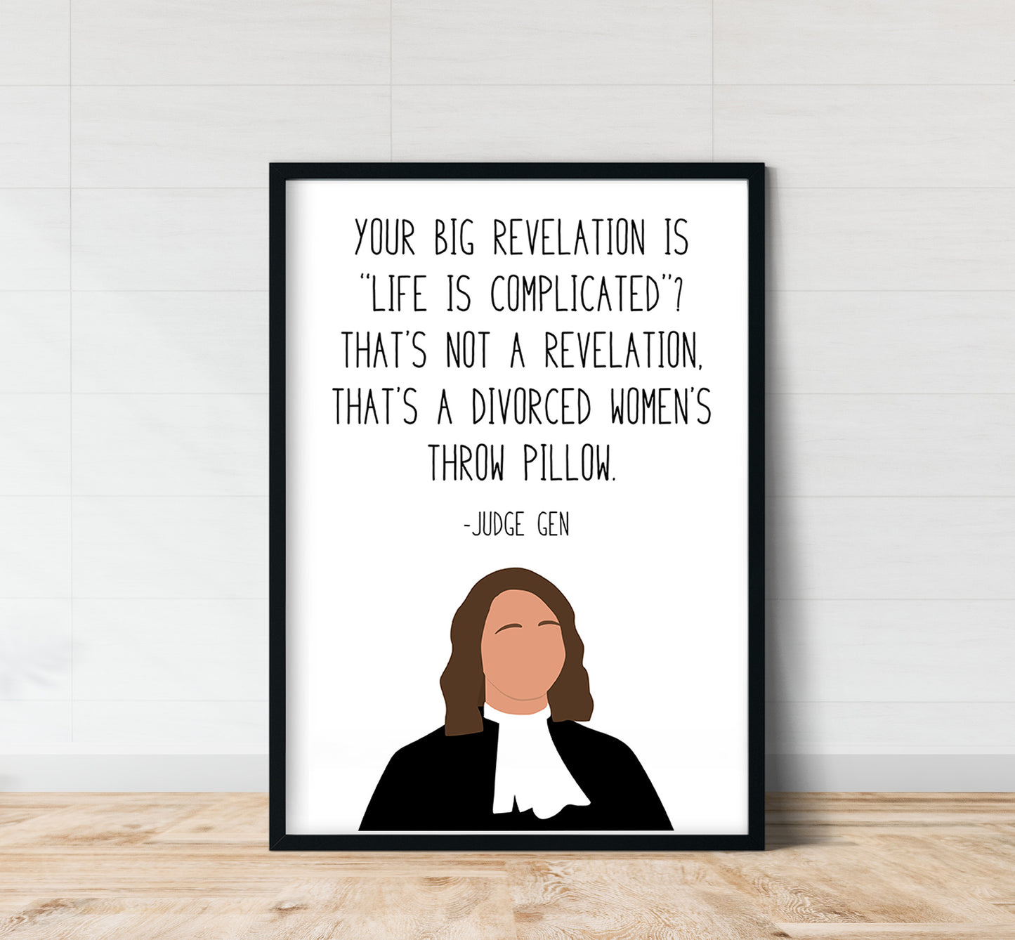 Judge " Throw Pillow " Quote Print | Good Place Prints