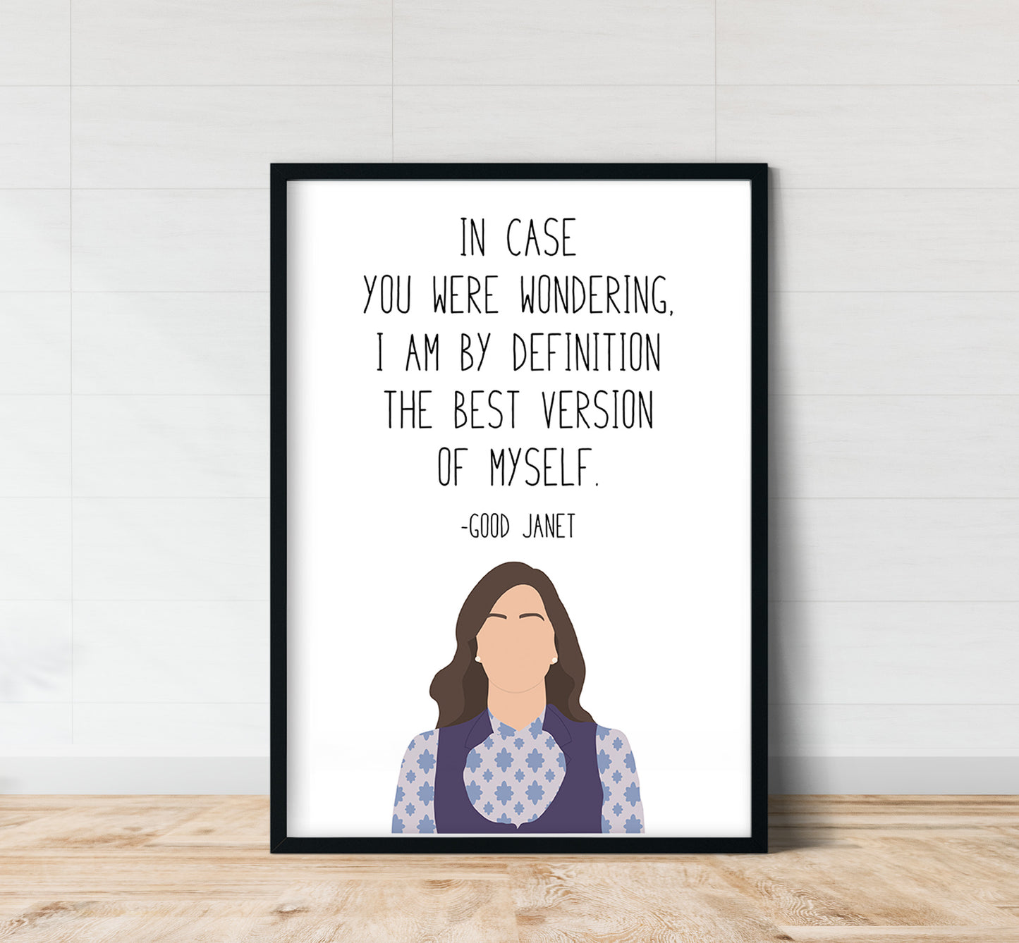 Janet " Best Version " Quote Print | Good Place Prints