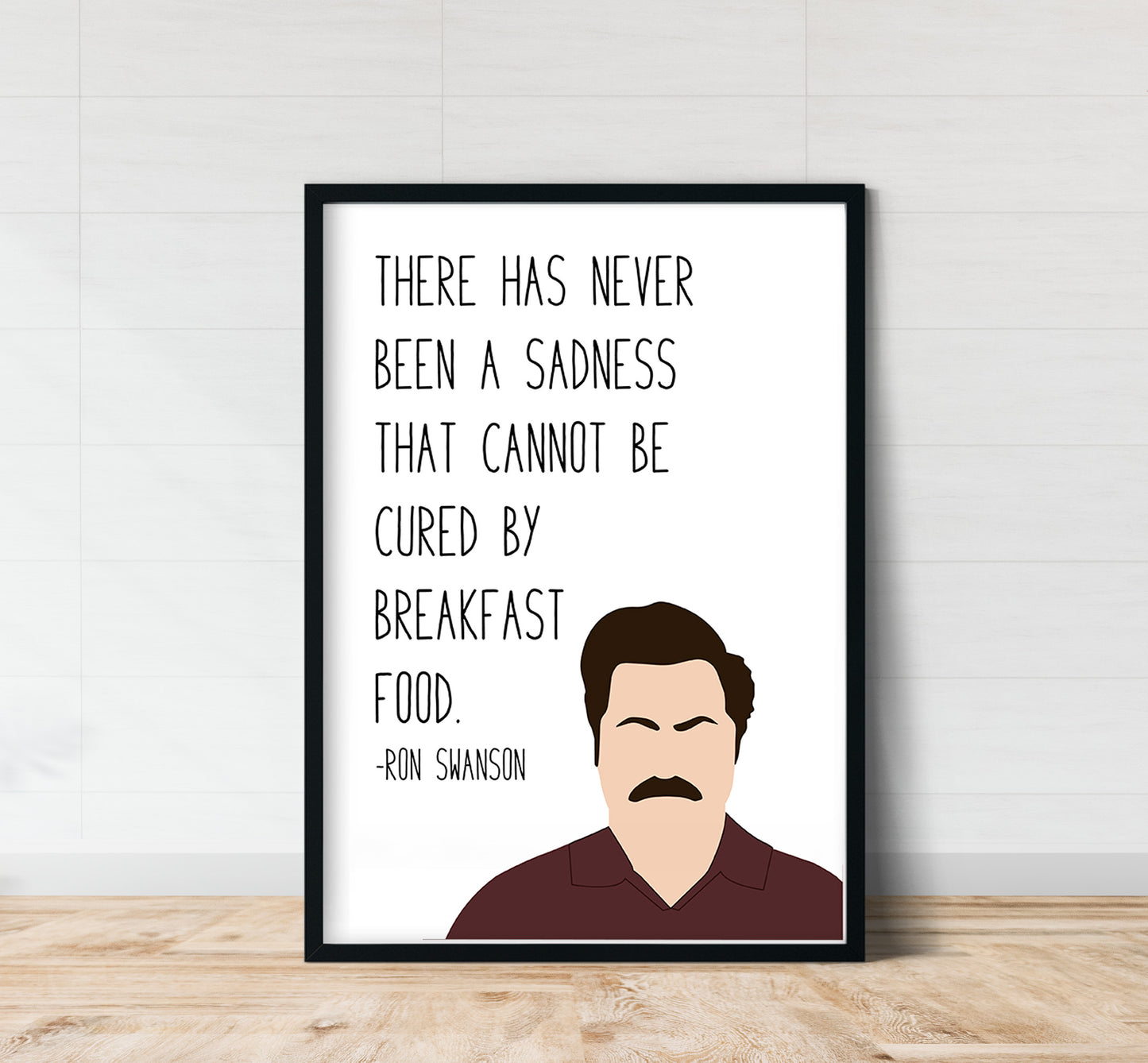 Ron Swanson " Breakfast Food " Quote Print | Parks and Recreation Prints