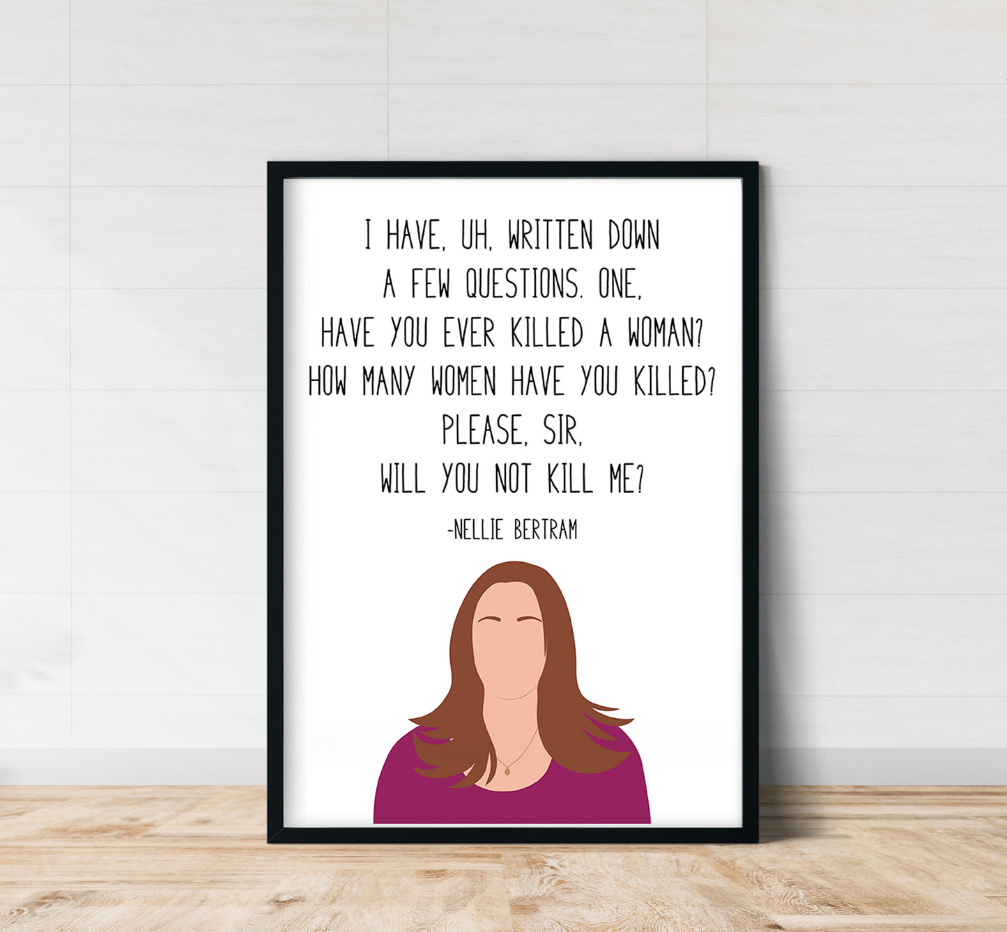 Nellie Bertram " Few Questions " Quote Print | The Office Prints