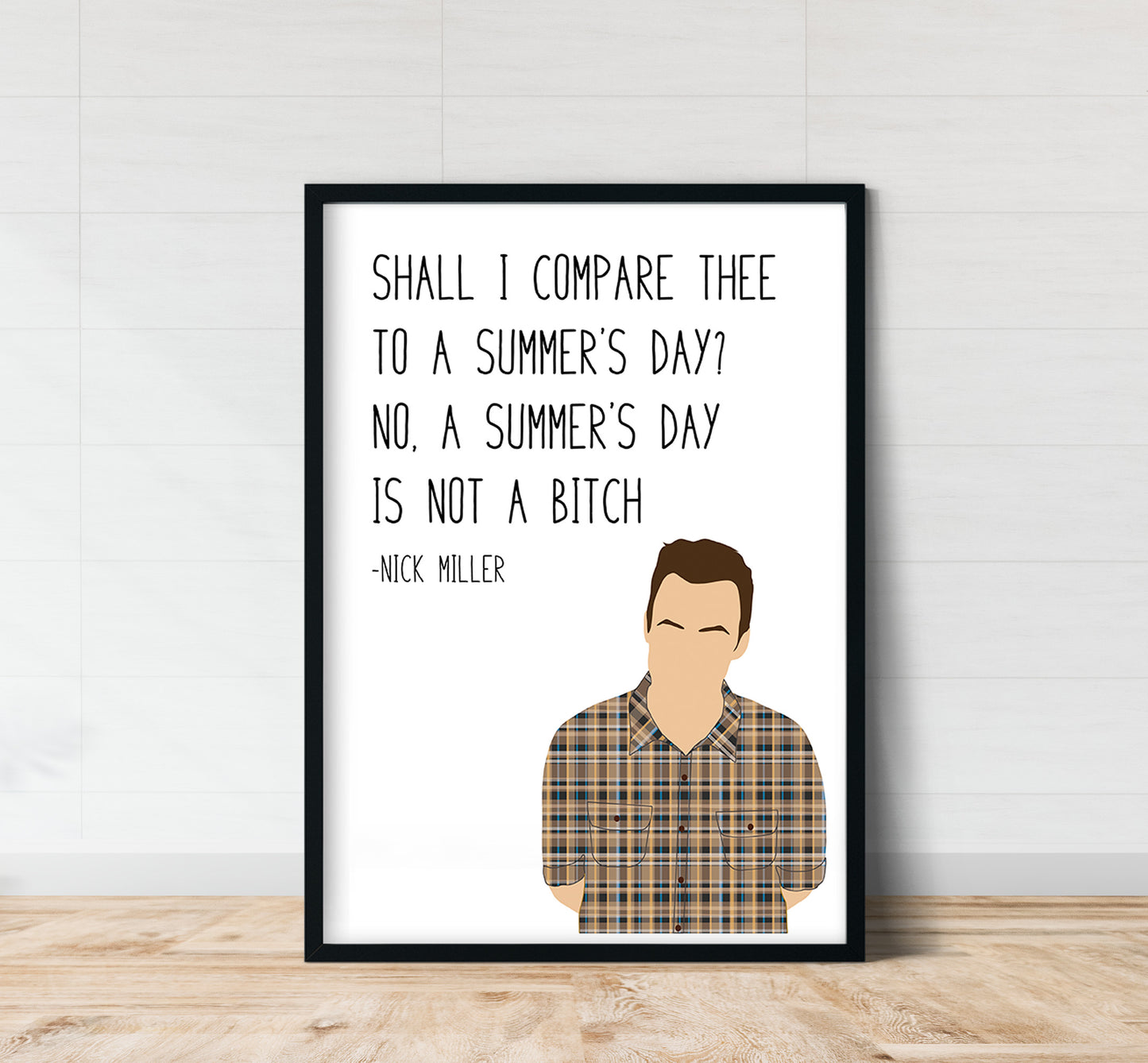 Nick Miller " Summer's Day " Quote Print | New Girl Prints