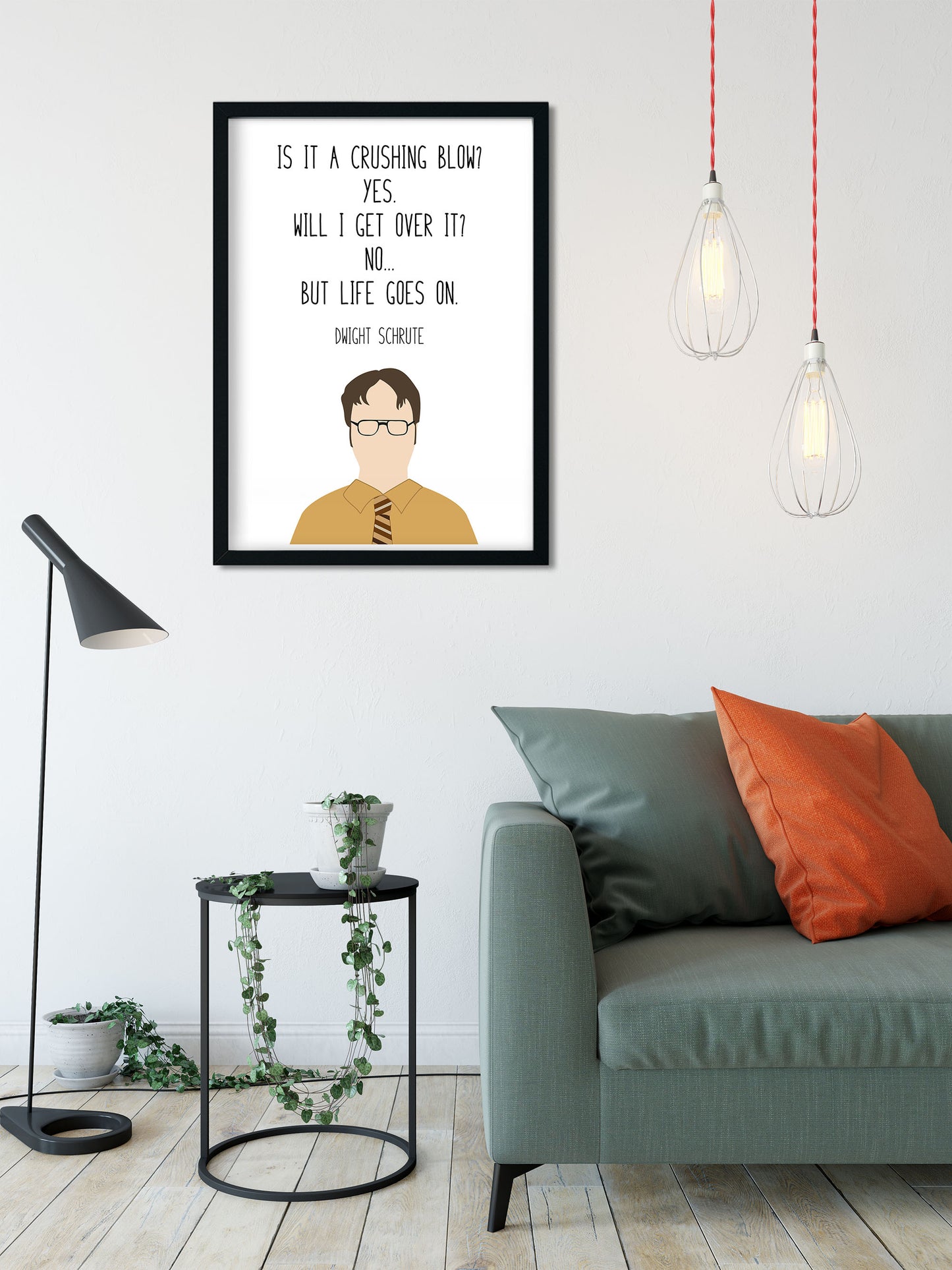 Dwight Schrute " Life Goes On " Quote Print | The Office Prints