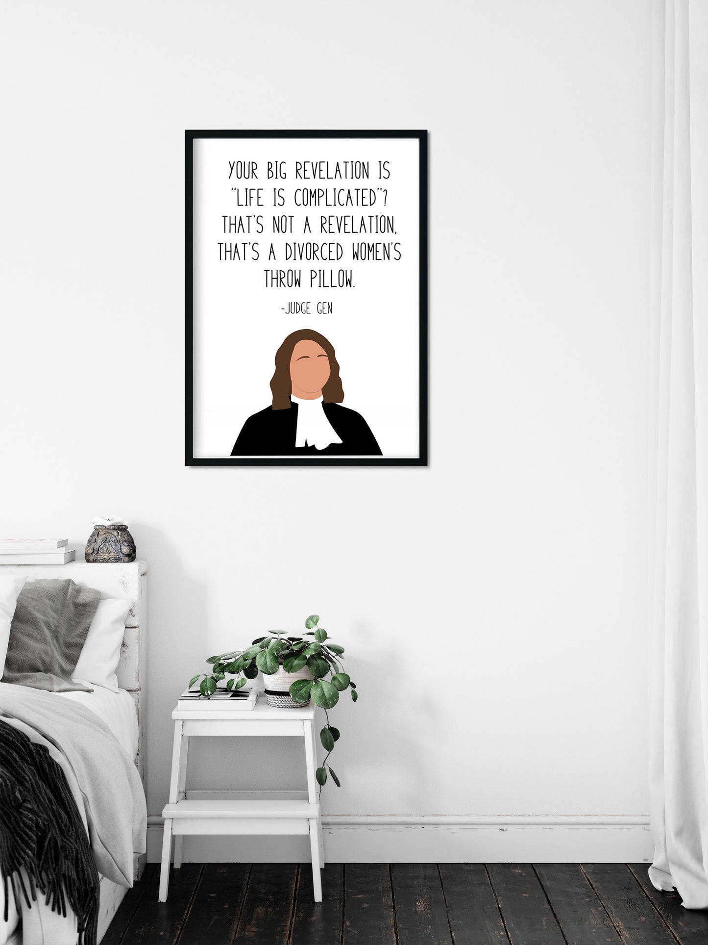 Judge " Throw Pillow " Quote Print | Good Place Prints