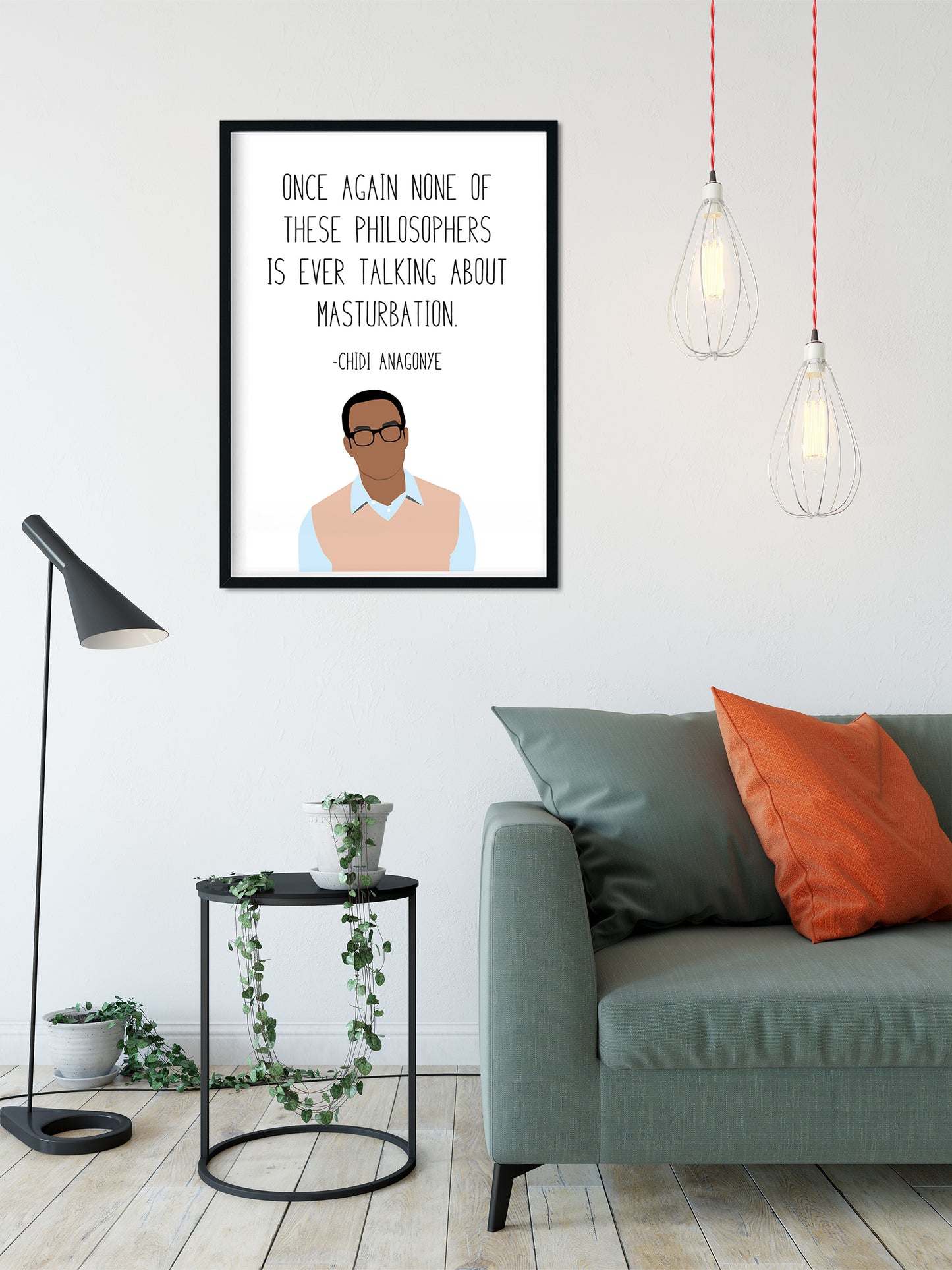 Chidi Anagonye " Masturbation " Quote Print | Good Place Prints