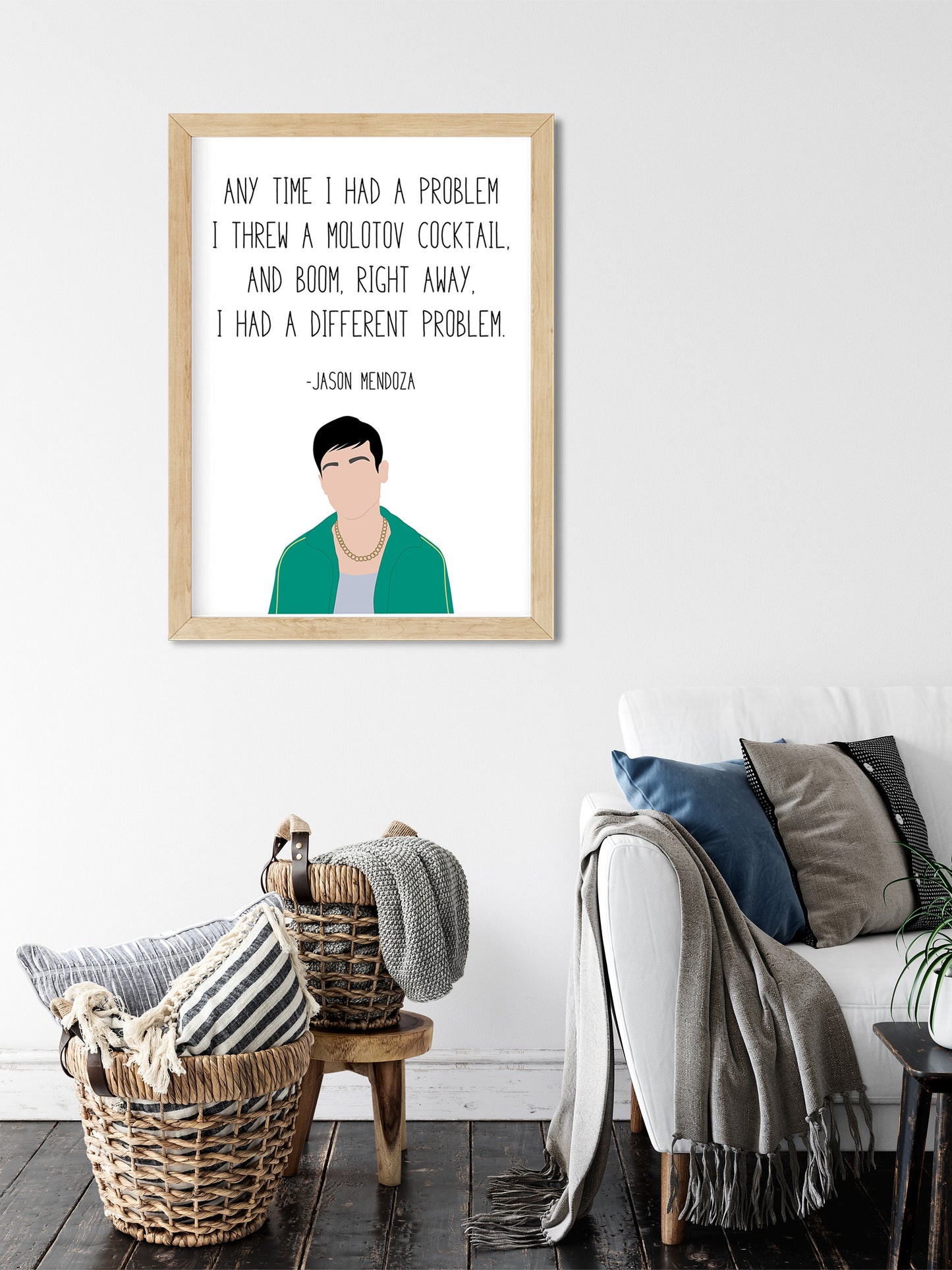 Jason Mendoza " Molotov Cocktail " Quote Print | Good Place Prints