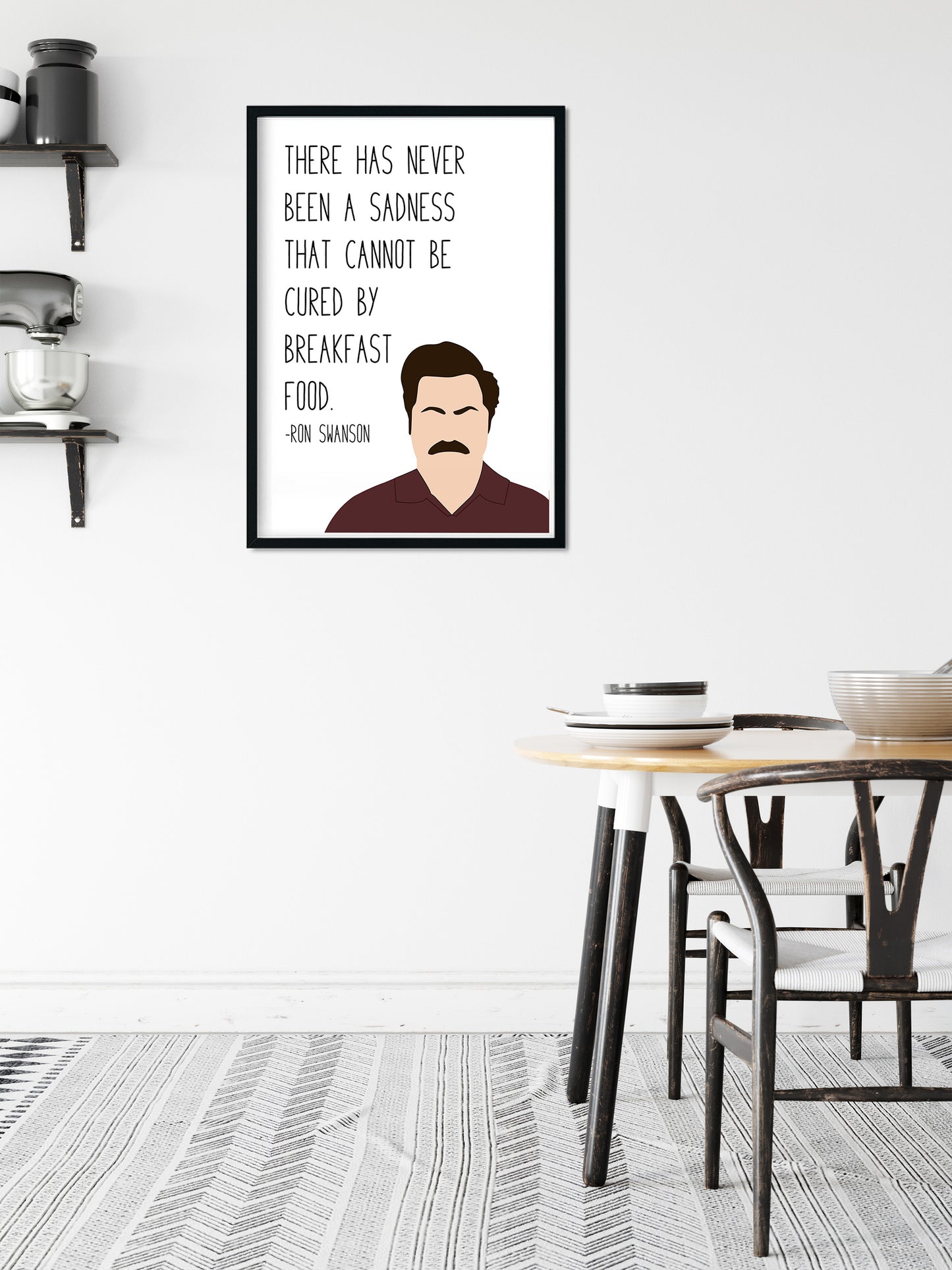 Ron Swanson " Breakfast Food " Quote Print | Parks and Recreation Prints