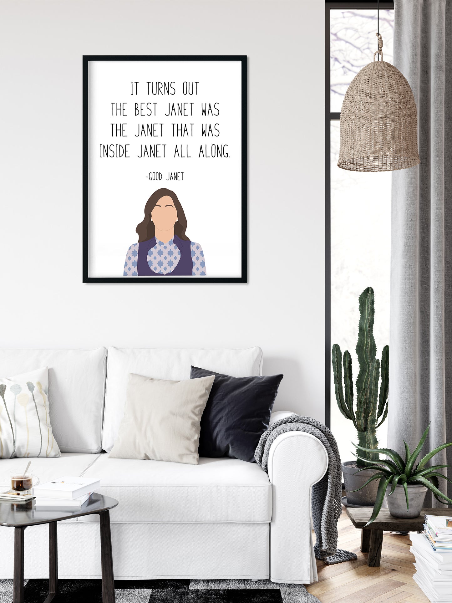 Janet " Best Janet " Quote Print | Good Place Prints