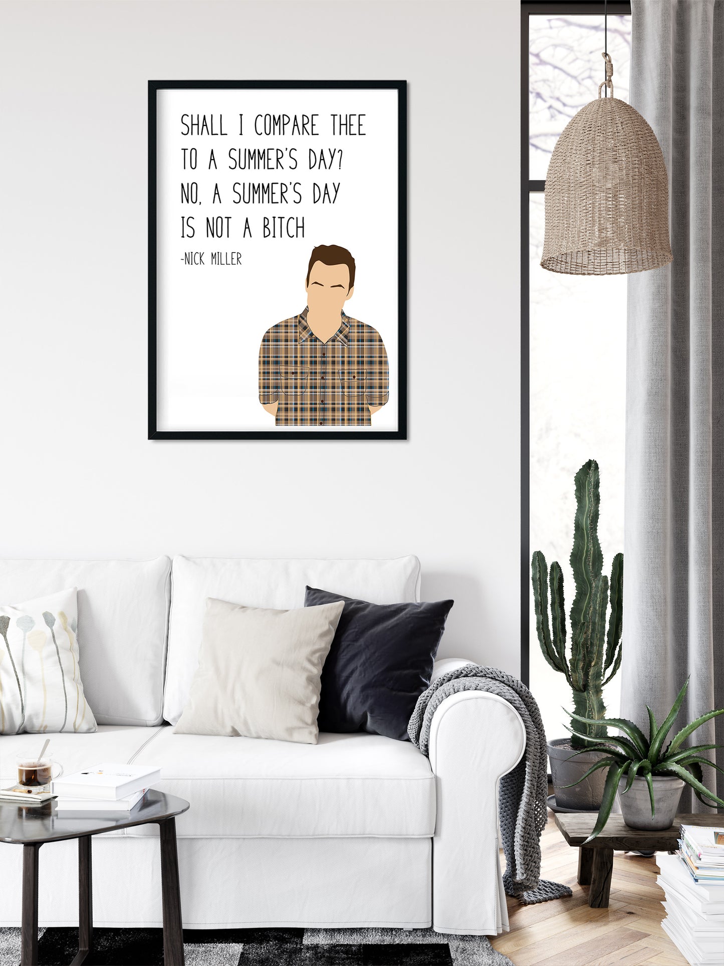 Nick Miller " Summer's Day " Quote Print | New Girl Prints