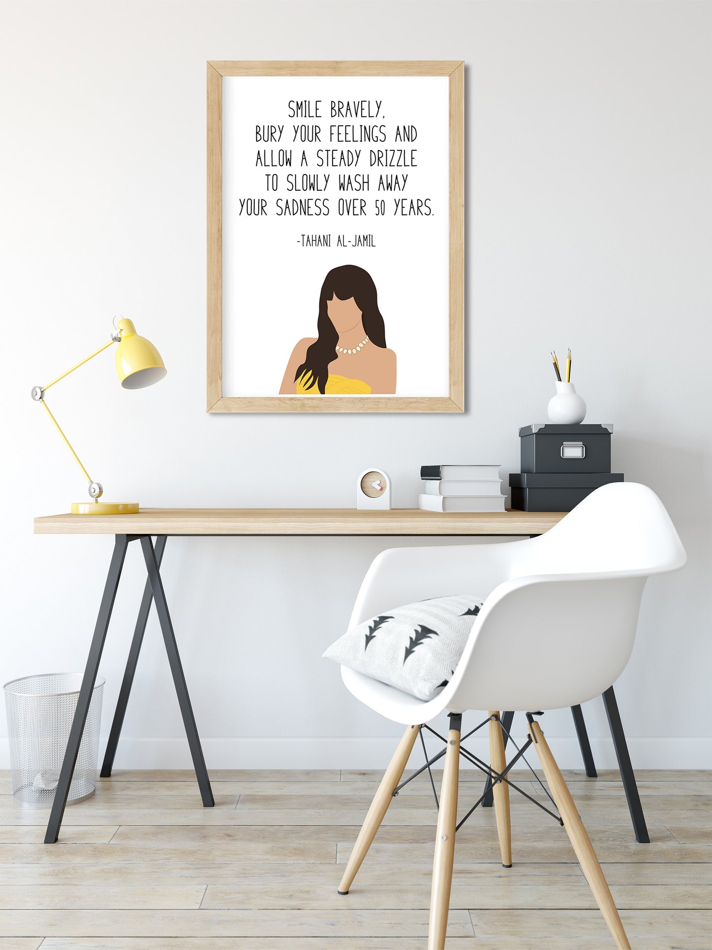 Tahani " Smile Bravely " Quote Print | Good Place Prints
