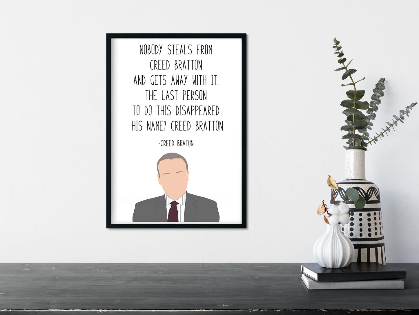 Creed Bratton " Nobody Steals From Creed " Quote Print | The Office Prints