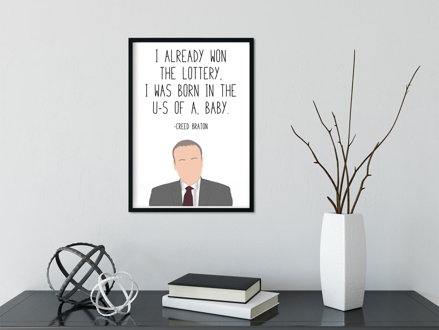 Creed Bratton " US of A " Quote Print | The Office Prints