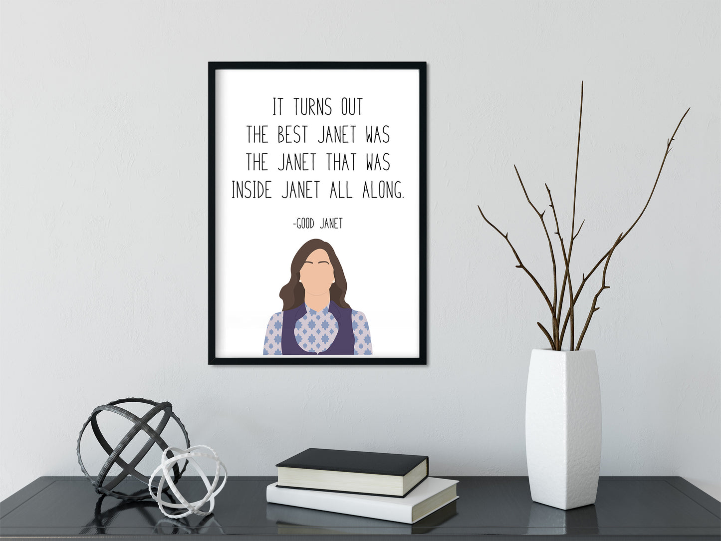 Janet " Best Janet " Quote Print | Good Place Prints