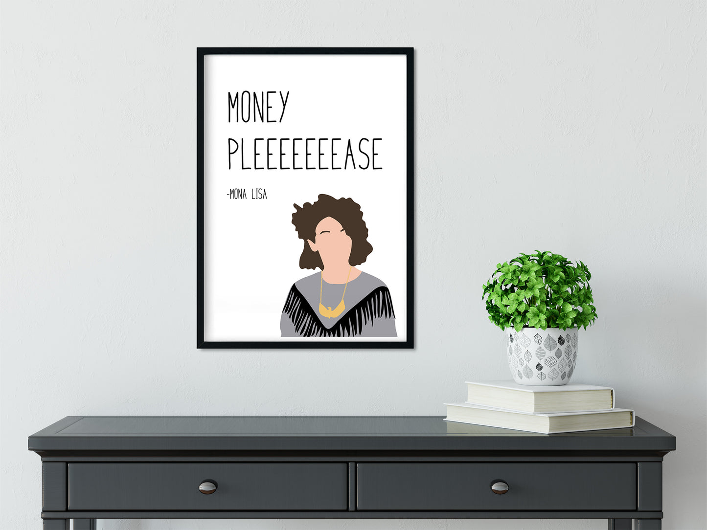 Mona Lisa " Money Please " Quote Print | Parks and Recreation Prints