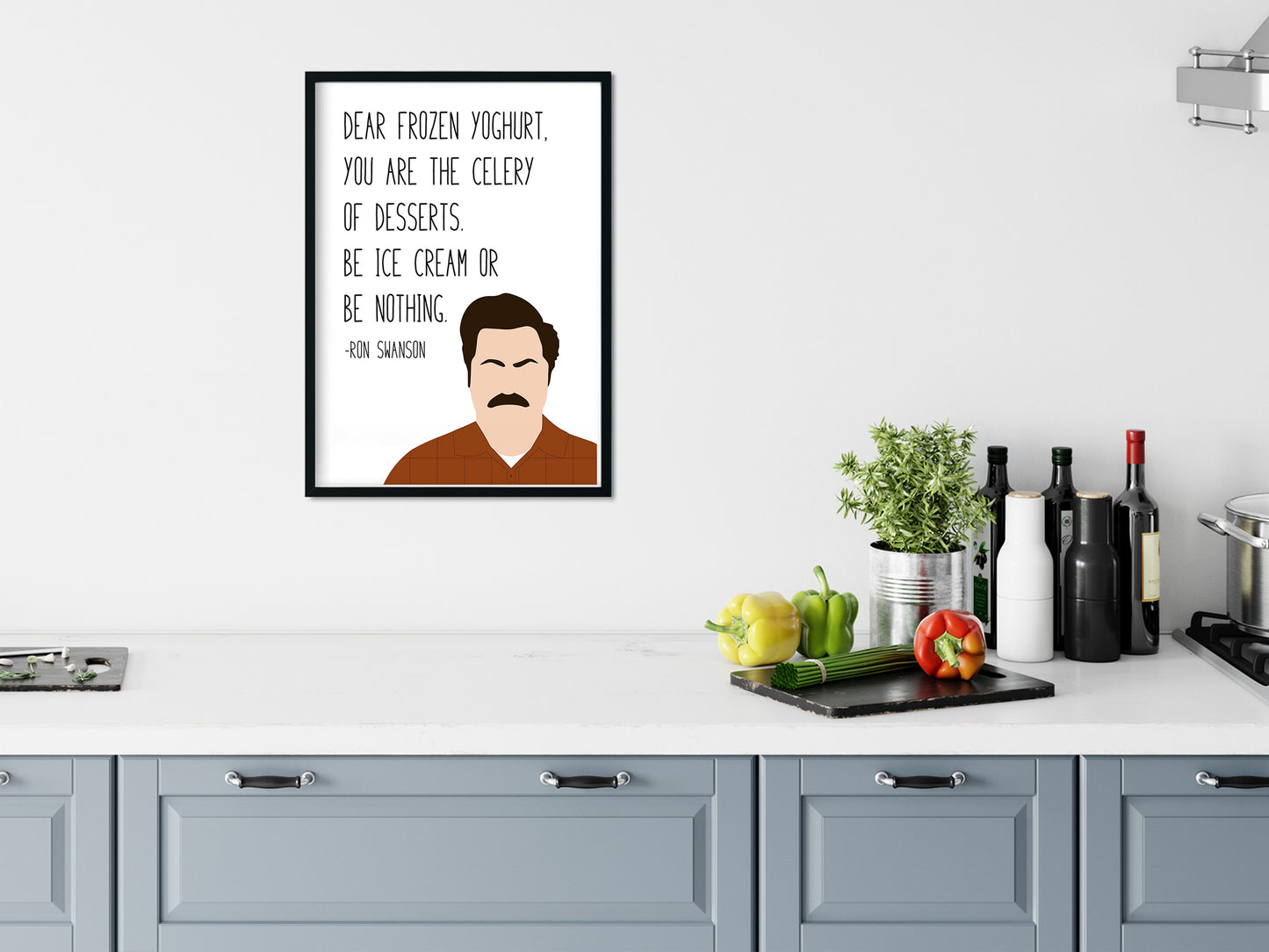 Ron Swanson " Frozen Yoghurt " Quote Print | Parks and Recreation Prints