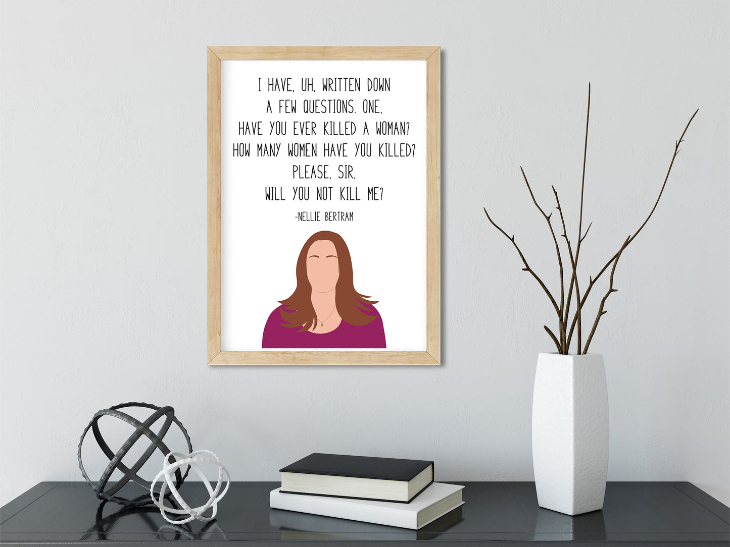 Nellie Bertram " Few Questions " Quote Print | The Office Prints