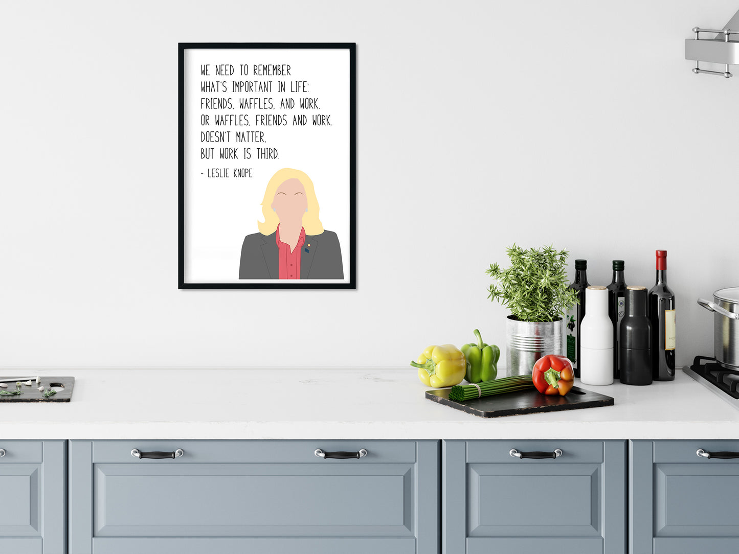 Leslie Knope " Waffles " Quote Print | Parks and Recreation Prints