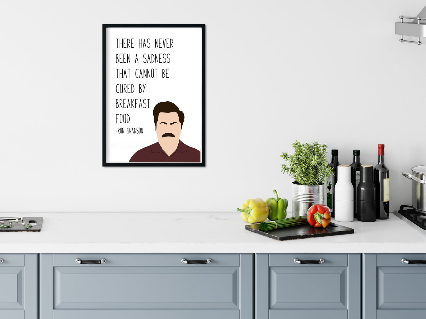 Ron Swanson " Breakfast Food " Quote Print | Parks and Recreation Prints