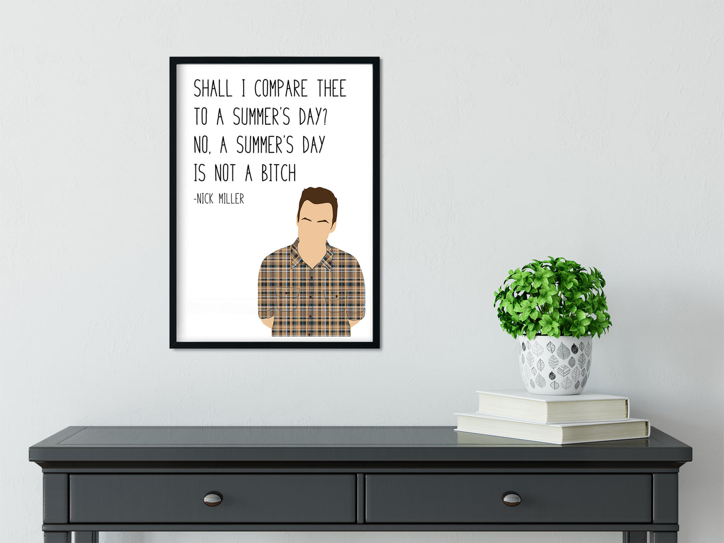 Nick Miller " Summer's Day " Quote Print | New Girl Prints