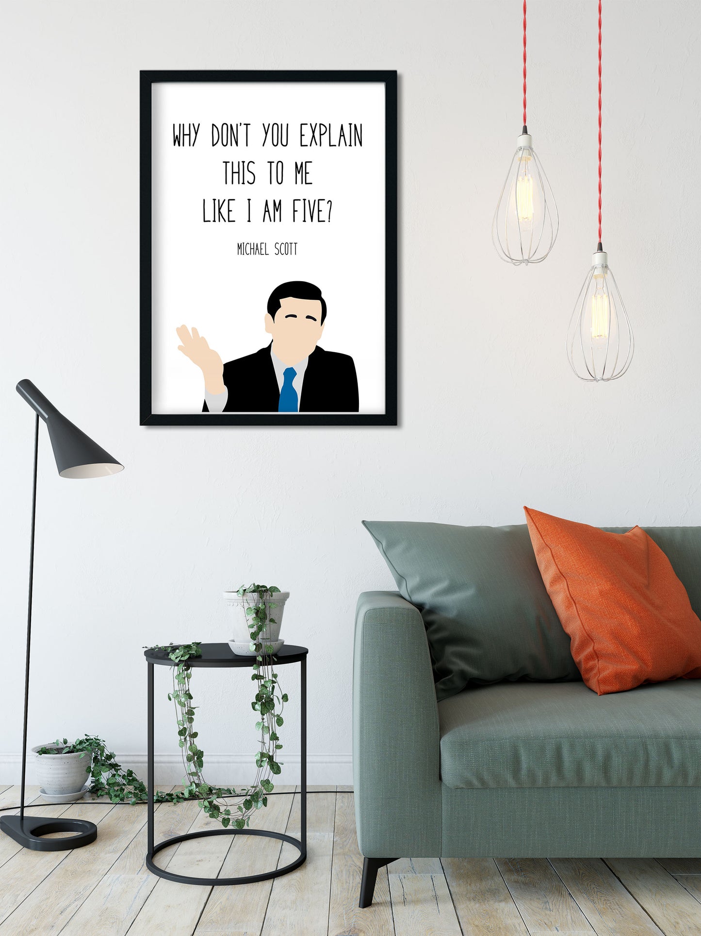 Michael Scott " Explain Like I'm Five " Quote Print | The Office Prints
