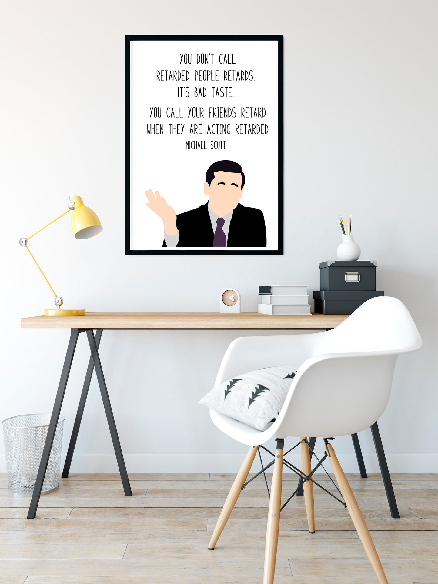 Michael Scott " Bad Taste " Quote Print | The Office Prints