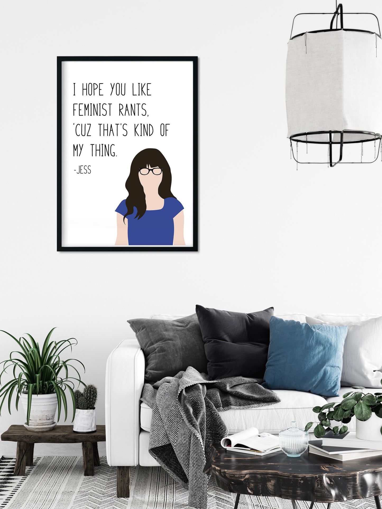 Jessica Day " Feminist Rants " Quote Print | New Girl Prints