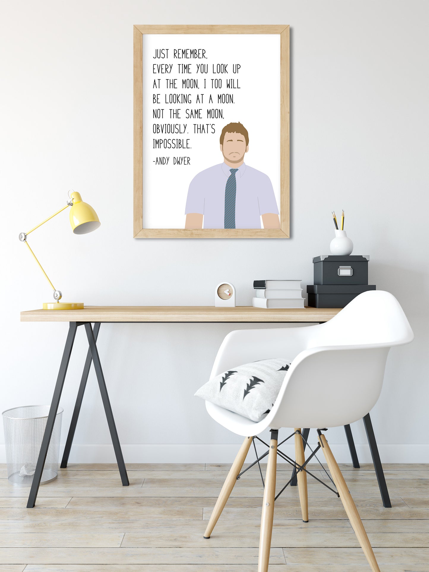 Andy Dwyer " Moon " Quote Print | Parks and Recreation Prints