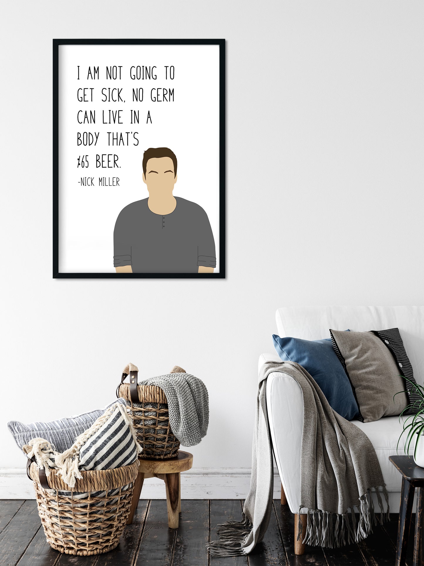 Nick Miller " Get Sick " Quote Print | New Girl Prints