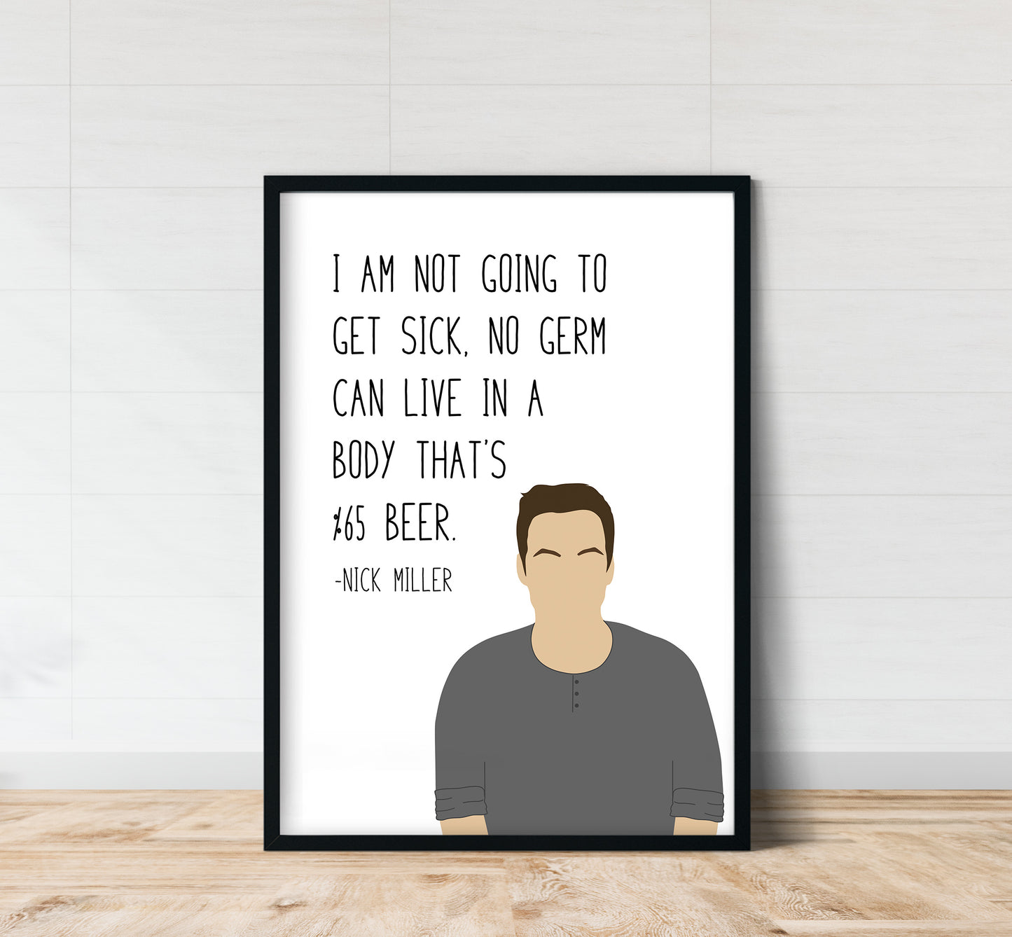 Nick Miller " Get Sick " Quote Print | New Girl Prints
