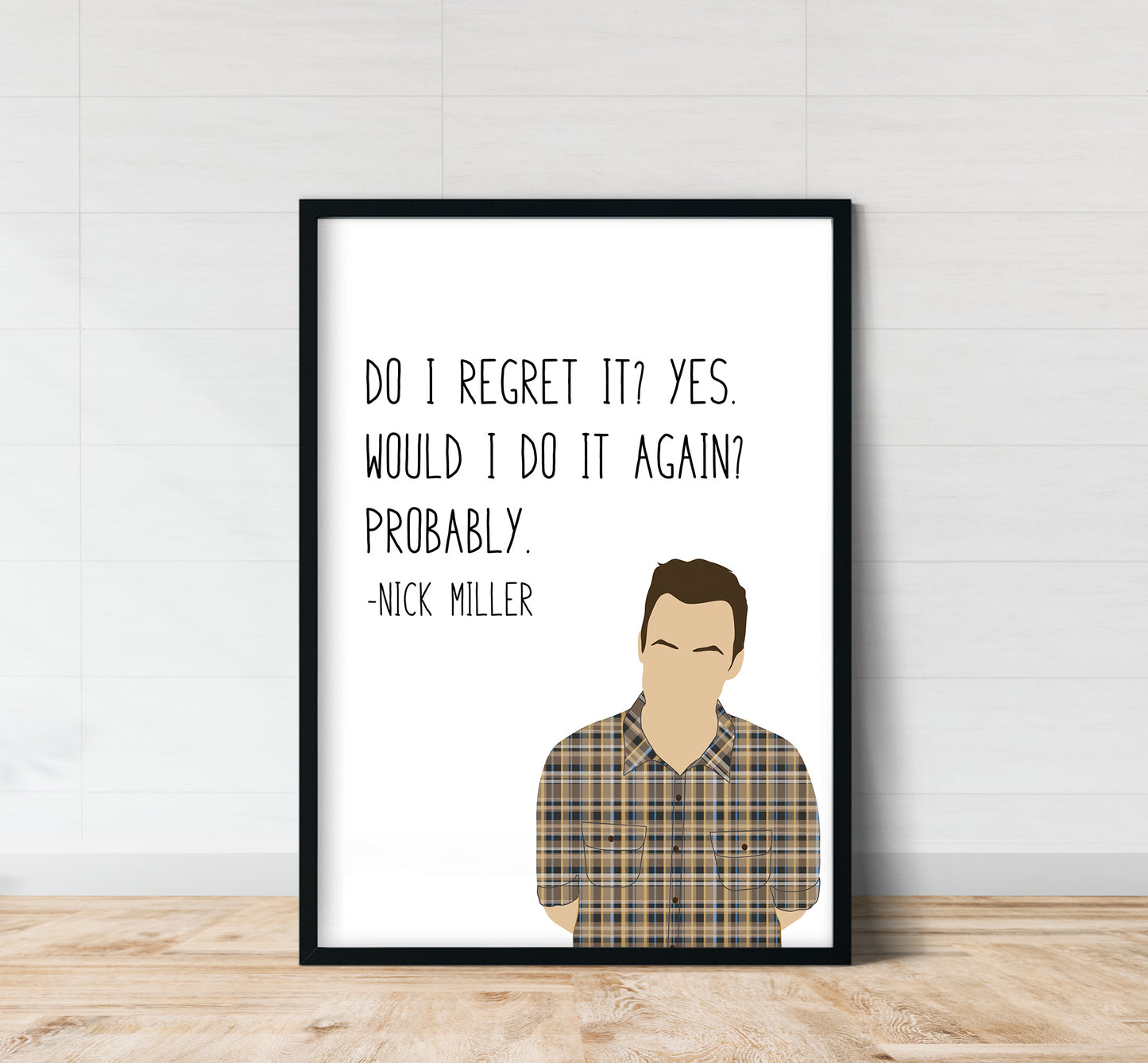 Nick Miller " Regret " Quote Print | New Girl Prints