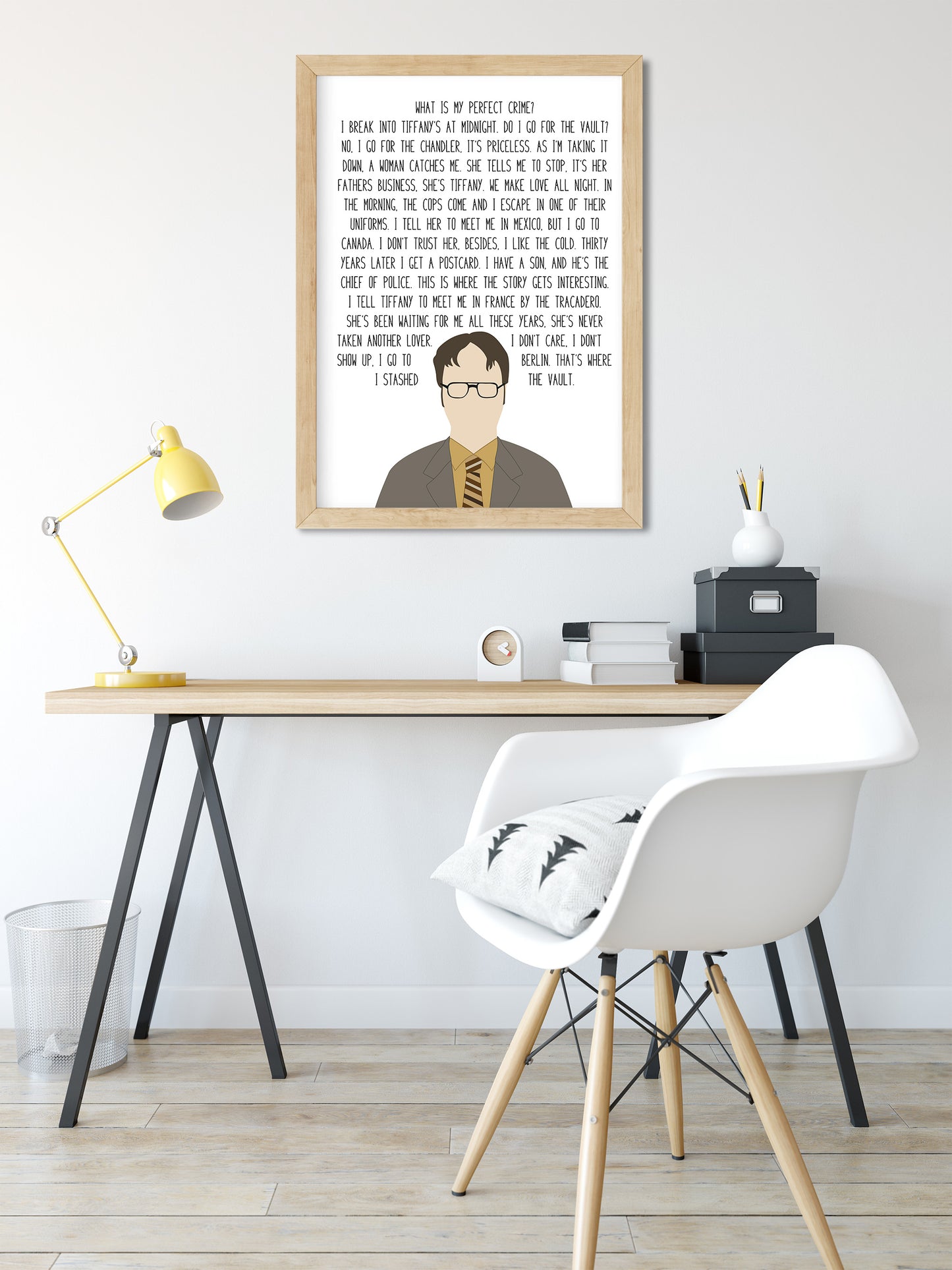 Dwight Schrute " Perfect Crime " Quote Print | The Office Prints