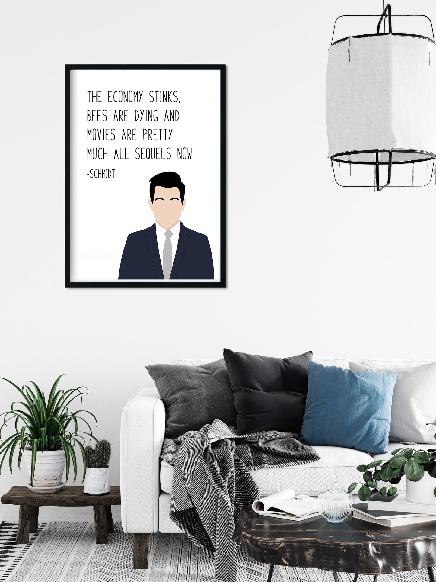 Schmidt " The Economy Stinks " Quote Print | New Girl Prints