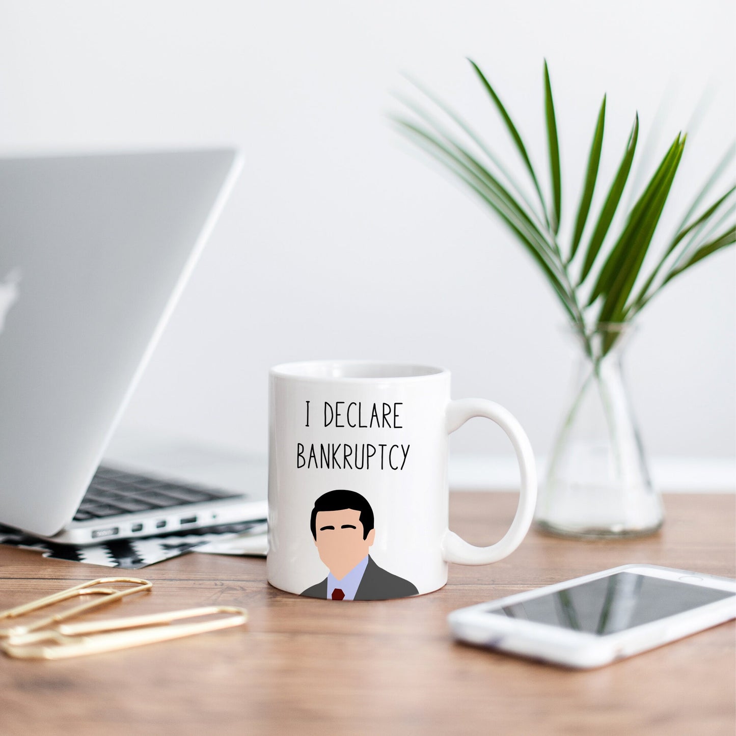 Michael Scott " I Declare Bankruptcy " Quote Mug