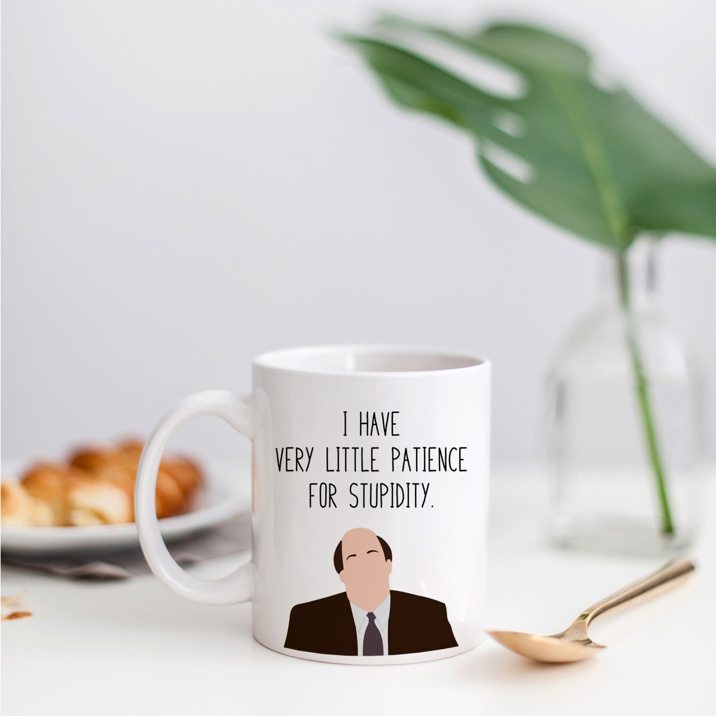 Kevin Malone " Very Little Patience " Quote Mug