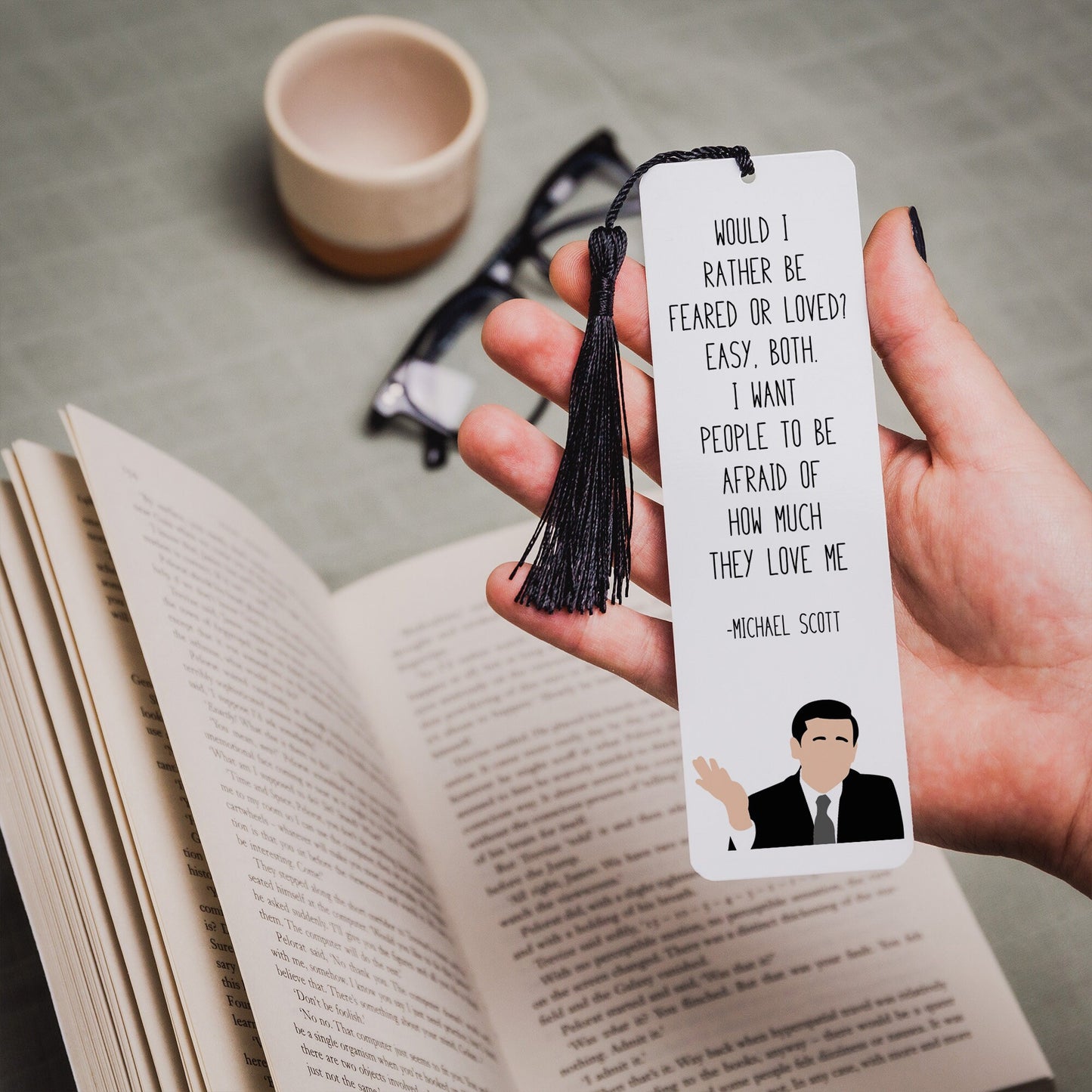 Michael Scott " Feared or Loved " Quote Bookmark | The Office Gifts