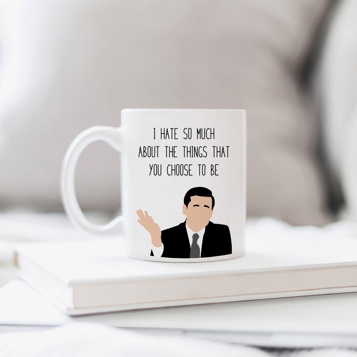 Michael Scott " Hate Toby " Quote Mug