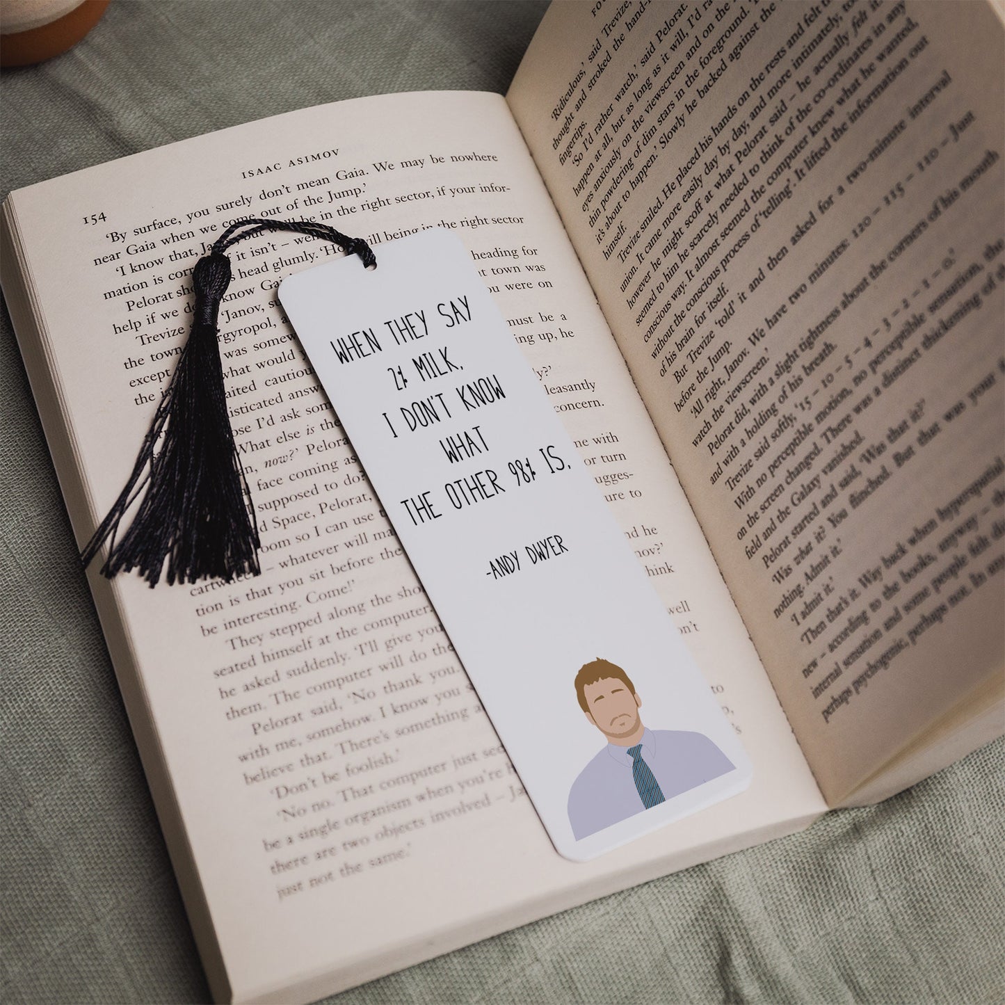 Andy Dwyer "%2 Milk" Quote Bookmark | Parks and Rec