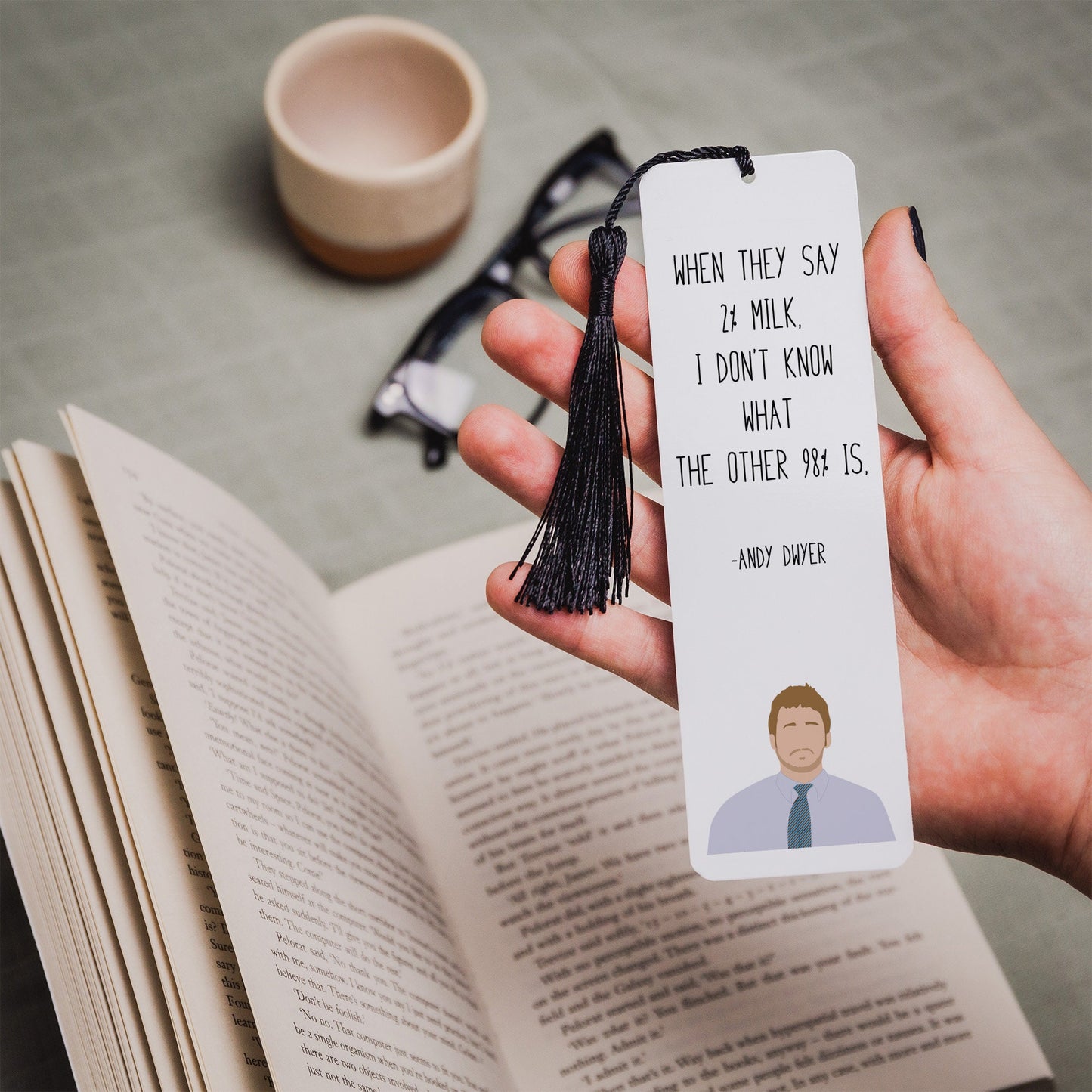 Andy Dwyer "%2 Milk" Quote Bookmark | Parks and Rec