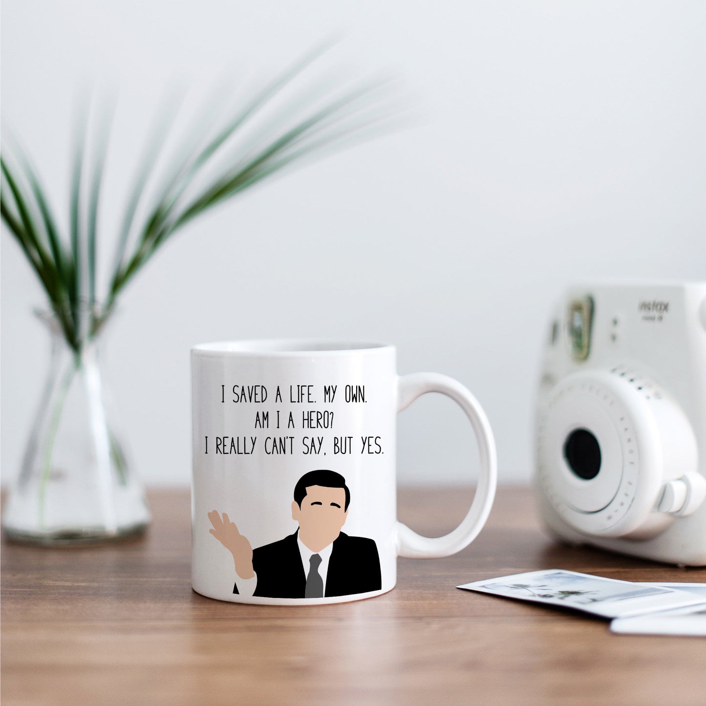 Michael Scott " Am I a Hero? " Quote Mug