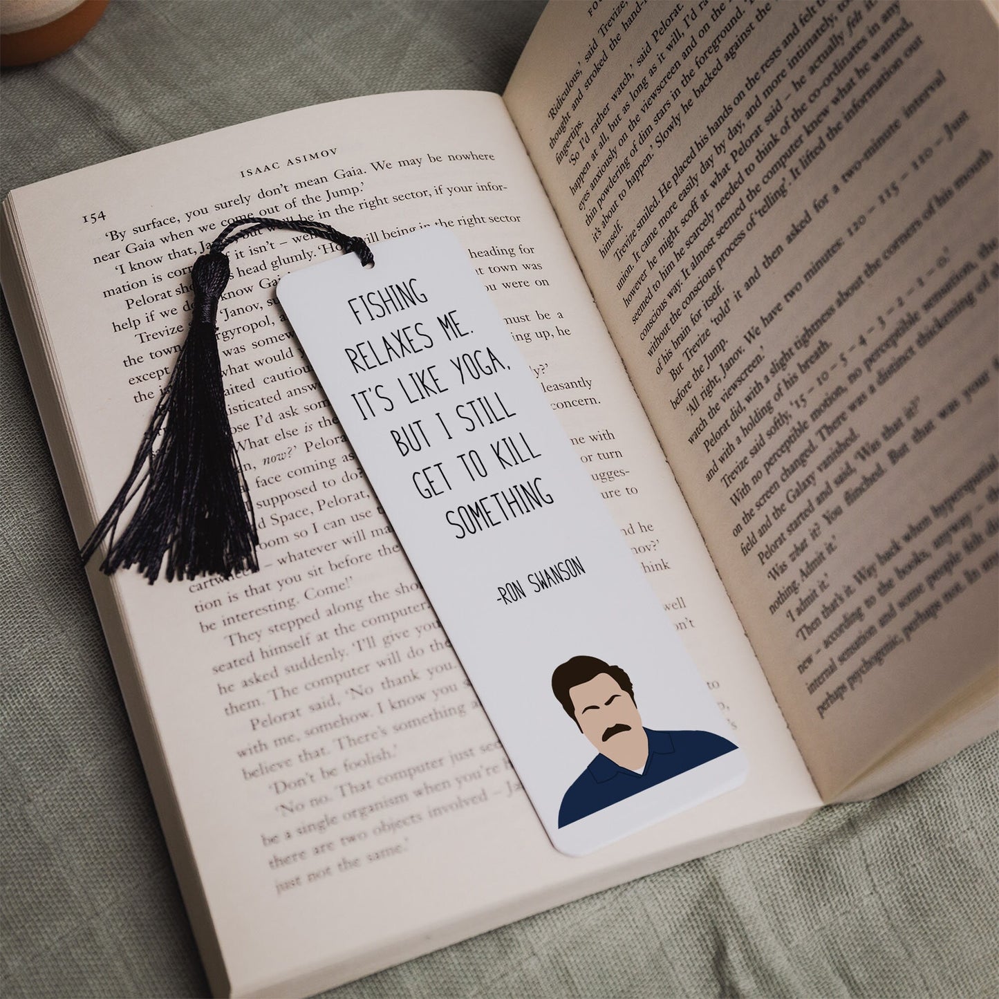 Ron Swanson " Fishing " Quote Bookmark | Parks and Recreation Quotes