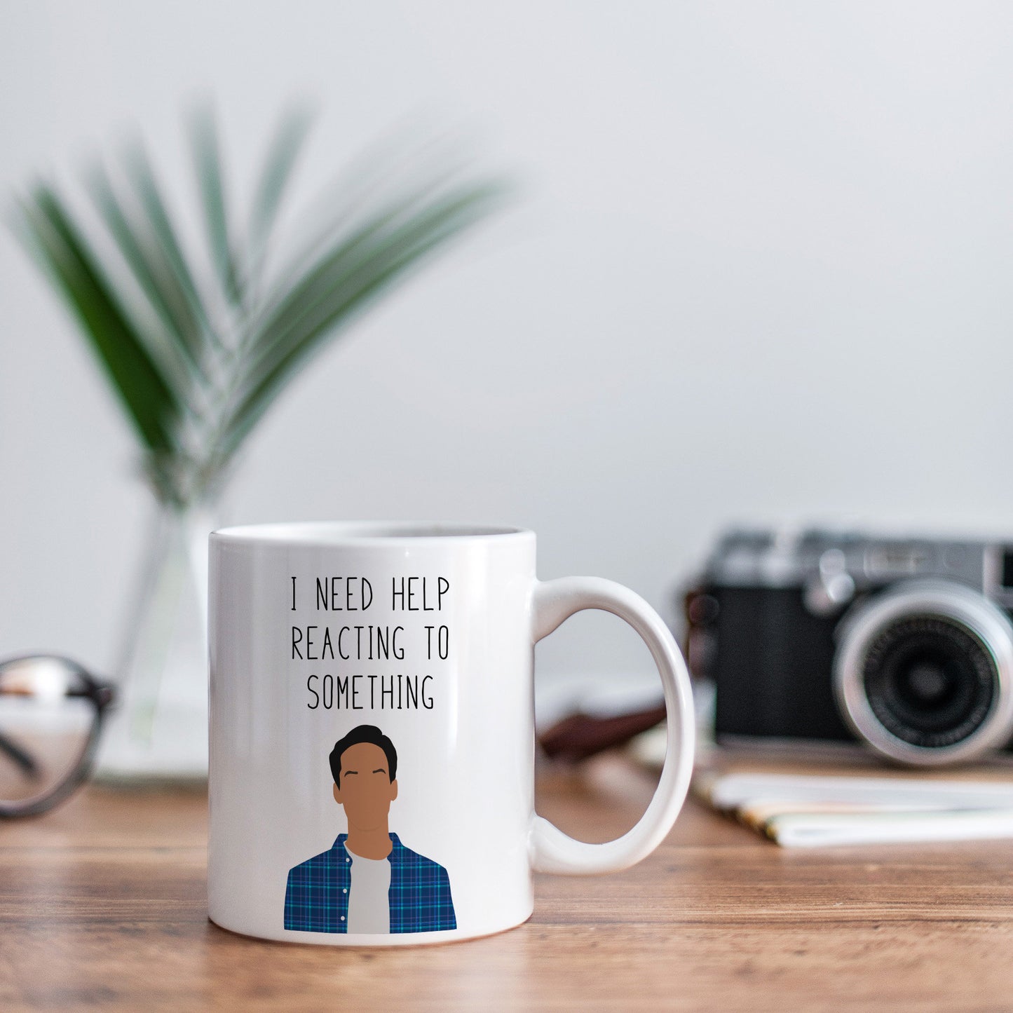 Abed Nadir "React" Quote Mug from Community