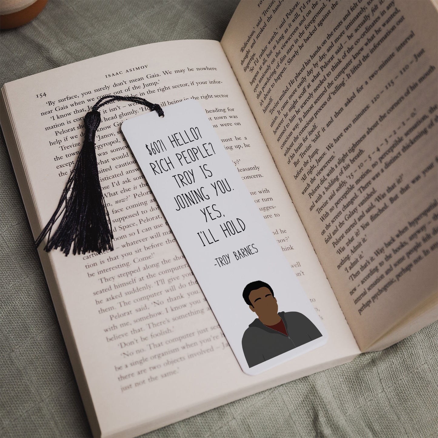 Troy Barnes "Rich People" Quote Bookmark | Community Gifts