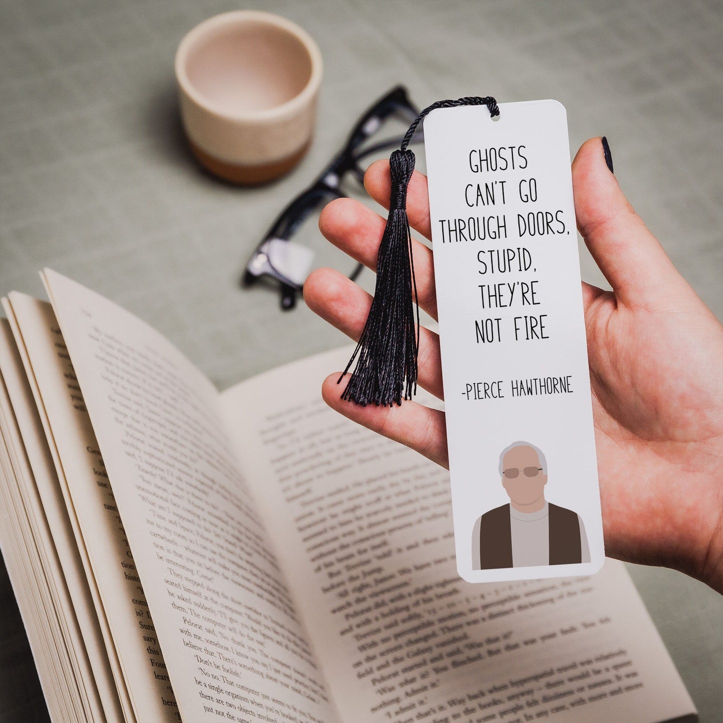 Pierce Hawthorne "Ghosts" Quote Bookmark | Community Gifts