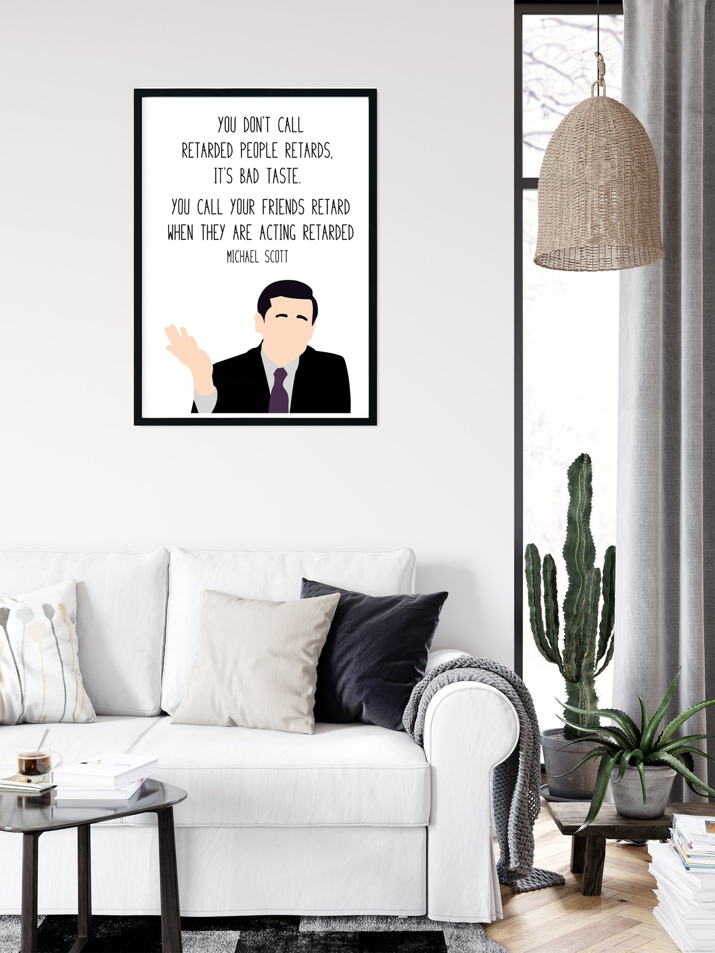 Michael Scott " Bad Taste " Quote Print | The Office Prints