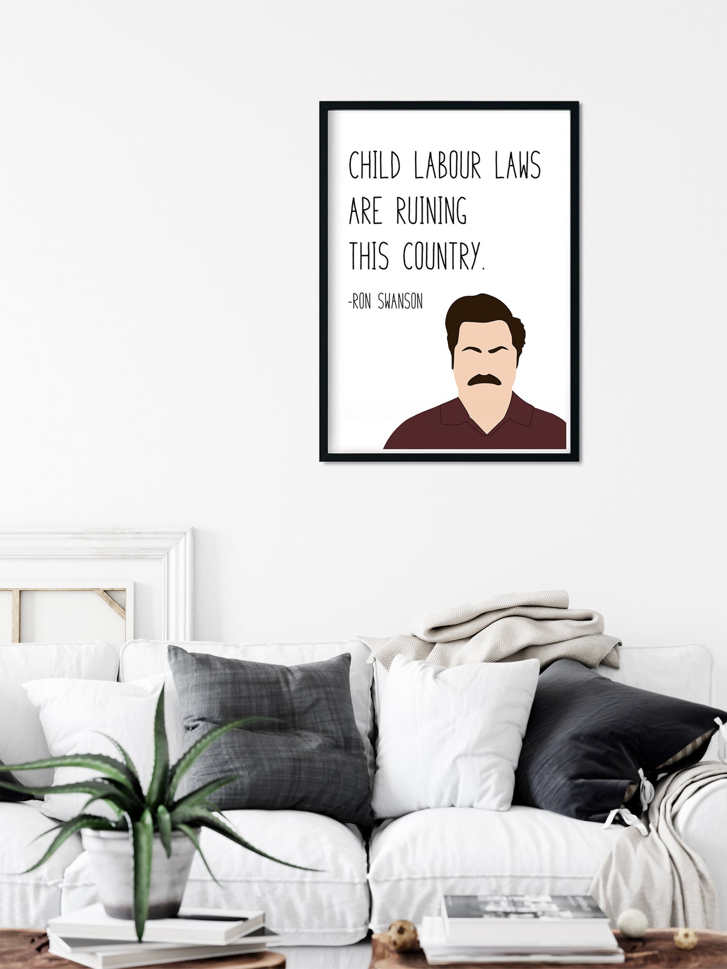 Ron Swanson " Child Labour " Quote Print | Parks and Recreation Prints