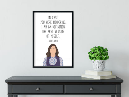 Janet " Best Version " Quote Print | Good Place Prints
