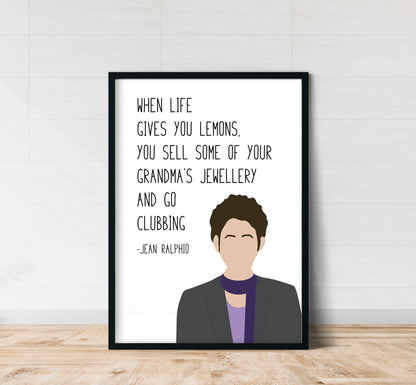 Jean Ralphio " Lemons " Quote Print | Parks and Recreation Prints