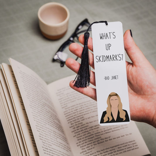 Bad Janet "What's Up Skidmarks?" Quote Bookmark | The Good Place Gifts