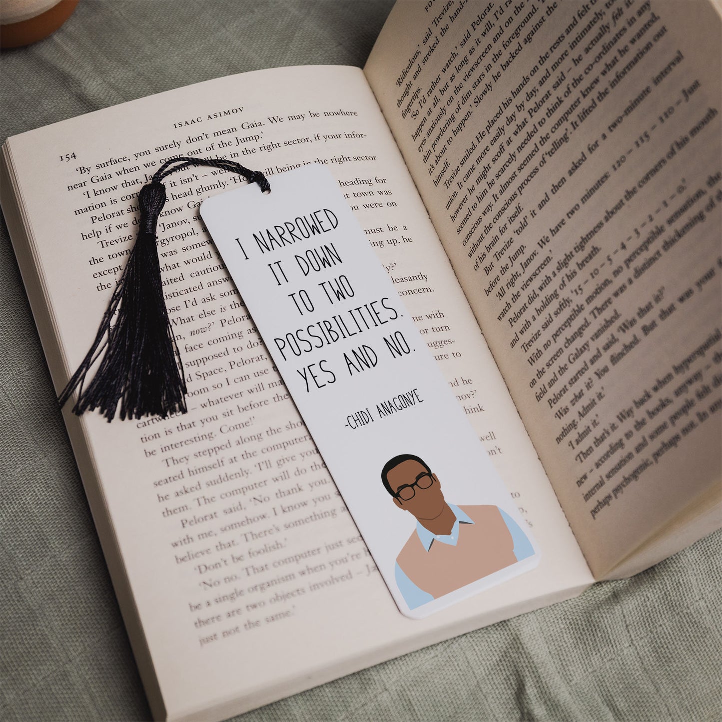 Chidi Anagonye " Yes or No " Quote Bookmark | The Good Place Gifts